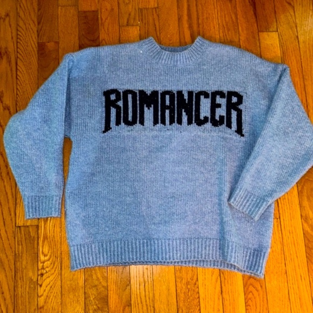 MISS SUMEY Sz M/L gorgeous Roomy wool blend crewneck sweater skater punk rock